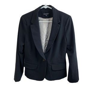 Memoir Women’s Lined Stretch One Button Black Blazer Size Large